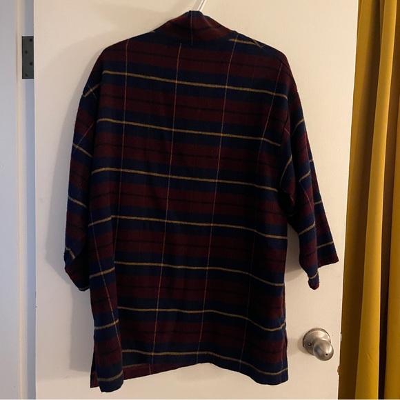 Vintage Plaid Poncho Style Shirt - Picture 3 of 3